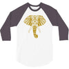 tribal print elephant geometric gold animals cool 3/4 Sleeve Shirt