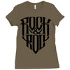 rock music Ladies Fitted T-Shirt