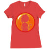 Kid Goku Saiyan With Dragon Ball 4 Star Ladies Fitted T-Shirt