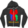 wreck it ralph silhouette Zipper Hoodie