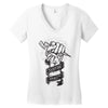 never stop fighting spirit Women's V-Neck T-Shirt