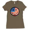 patriotic smiley face Ladies Fitted T-Shirt