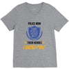 police mom  i rised mine V-Neck Tee
