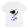 Some Girls Love Diamonds This Girl Loves Balls V-Neck Tee