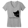 black cats rule Women's V-Neck T-Shirt