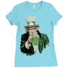 st patricks day  uncle sam Ladies Fitted T-Shirt