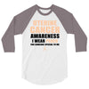 Uterine Cancer Awareness I Wear Peach For Some Special To Me 3/4 Sleeve Shirt