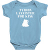 tyrion lannister for king Baby Onesie
