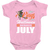 Halloween Kings Are Born In July Baby Bodysuit