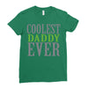 coolest daddy ever Ladies Fitted T-Shirt