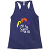 spell on you white letter Racerback Tank