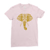 tribal print elephant geometric gold animals cool Ladies Fitted T-Shirt