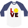 love softball 3/4 Sleeve Shirt