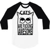 cats are fucking awesome 3/4 Sleeve Shirt