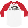 mustache 3/4 Sleeve Shirt