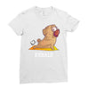 yoga pug exhale Ladies Fitted T-Shirt