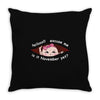 November Peeking Out Asian Baby Girl Throw Pillow