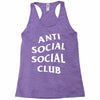 anti social social club White logo Racerback Tank