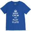 keep calm play flute V-Neck Tee