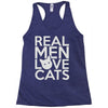 real men love cats Racerback Tank