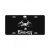 black and white License Plate