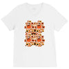 pumpkin pattern V-Neck Tee