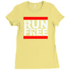 free running parkour run free Ladies Fitted T-Shirt
