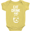 eat drink and b Baby Bodysuit