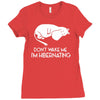 retro hippo cartoon anime classic Ladies Fitted T-Shirt