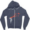 banksy headshot butterfly Zipper Hoodie