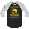 ugly sweater party beer bear funny 3/4 Sleeve Shirt