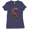 chinese dragon Ladies Fitted T-Shirt
