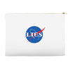 lies nasa logo Accessory Pouches