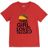 This Girl Loves Tacos V-Neck Tee