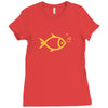 gold fish Ladies Fitted T-Shirt
