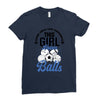 Some Girls Love Diamonds This Girl Loves Balls Ladies Fitted T-Shirt