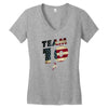 team 10 american flag Women's V-Neck T-Shirt