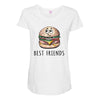 Burger and Fries Best Friends Maternity Scoop Neck T-shirt