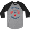 this girl love her chihuahua 3/4 Sleeve Shirt