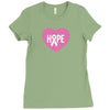 Hope. Breast Cancer Awareness Ladies Fitted T-Shirt