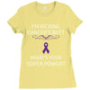 I Am Kicking Cancers Butt Whats Your Superpower? Ladies Fitted T-Shirt