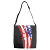 july 4th flag Adjustable Strap Totes