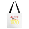 awesome since november 1970 Tote Bags