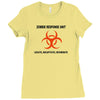 zombie response unit t shirt funny dead brains s 3xl Ladies Fitted T-Shirt