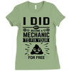 I Did Not Become a Mechanic to Fix Your for Free Ladies Fitted T-Shirt