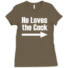 he loves the cock Ladies Fitted T-Shirt