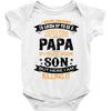 Super Cool Papa Of A Freaking Awesome Son Baby Onesie
