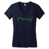 Go vegan baby Women's V-Neck T-Shirt