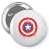 captain america dying bleeding logo Pin-back button