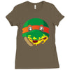 pizza turtle Ladies Fitted T-Shirt